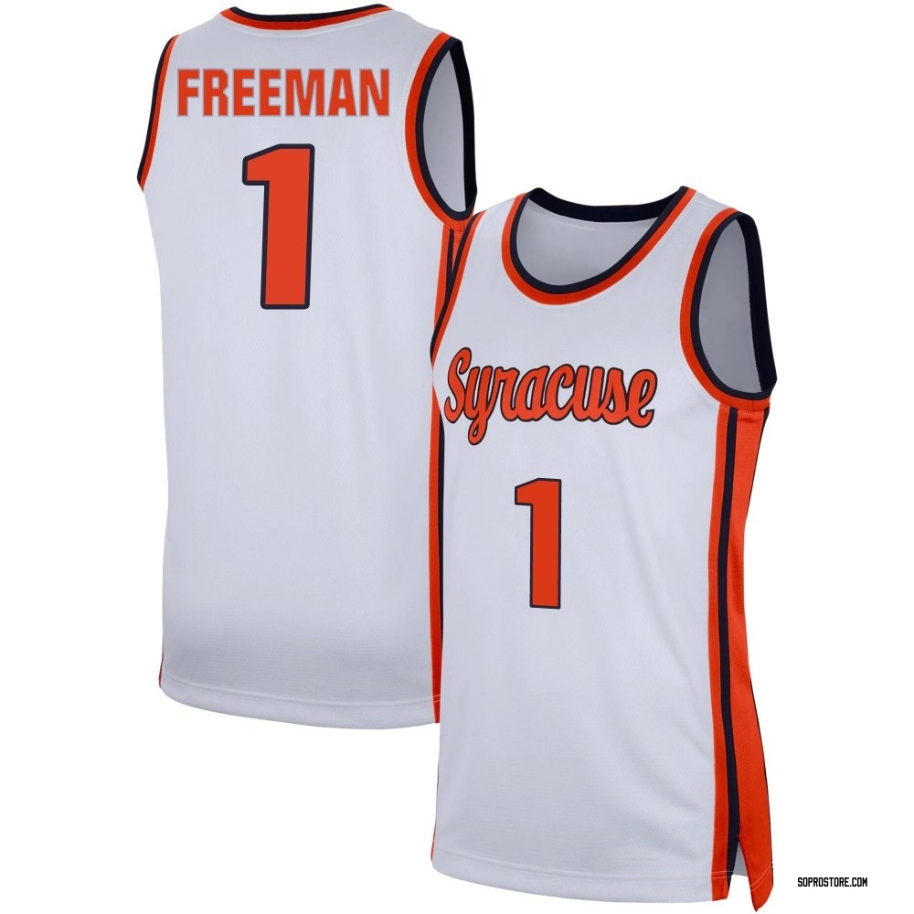 Men's Donnie Freeman Syracuse Orange Replica Retro Basketball Jersey - White