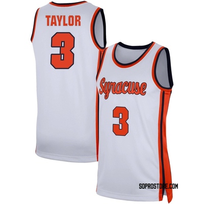 Men's Lucas Taylor Syracuse Orange Replica Retro Basketball Jersey - White