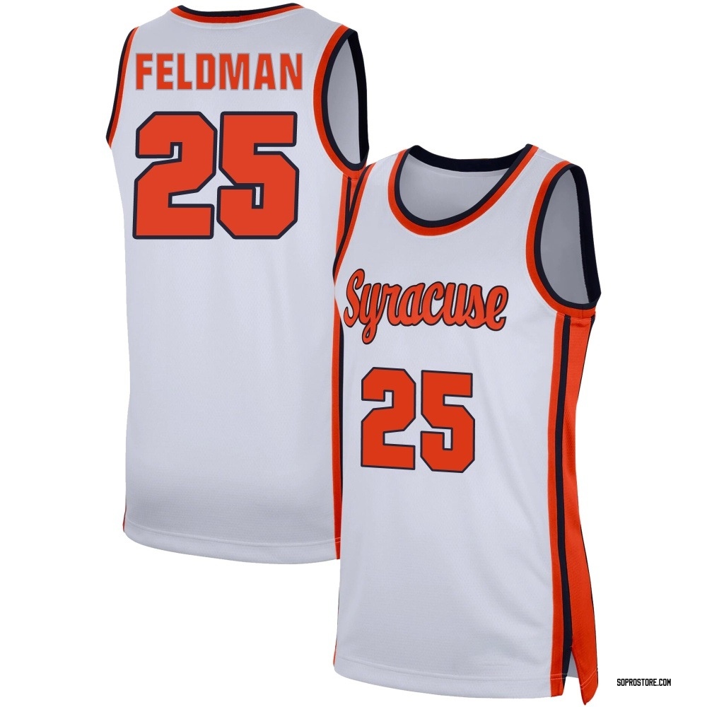 Men's Shane Feldman Syracuse Orange Replica Retro Basketball Jersey - White