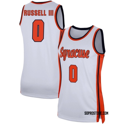 Women's Calvin Russell III Syracuse Orange Replica Retro Basketball Jersey - White